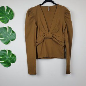 Free People Long Sleeve Twist Front Detail…